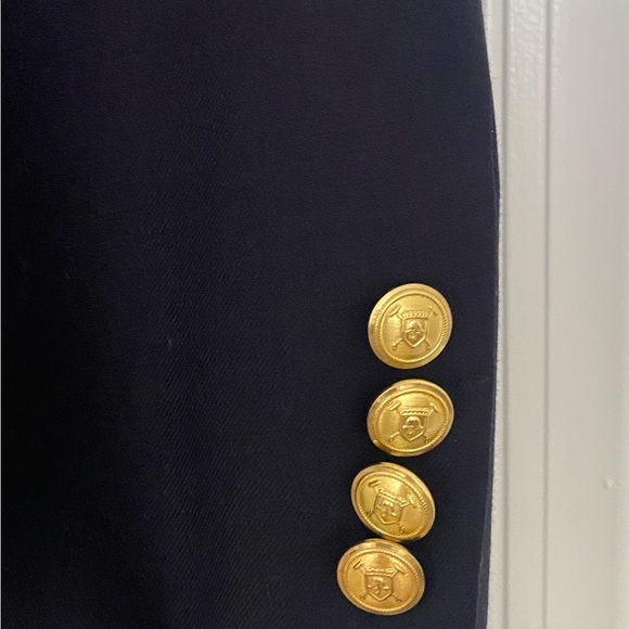 Ralph Lauren Men’s Classic Navy Wool Blazer with Signature Gold Buttons 44L EUC - Picture 5 of 7